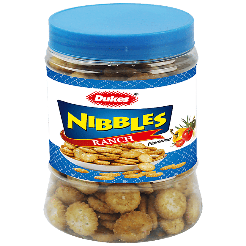 Dukes Nibbles Ranch Crackers - Crunchy, 150 g Jar