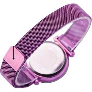 Women Purple Magnet Belt Watches view 2