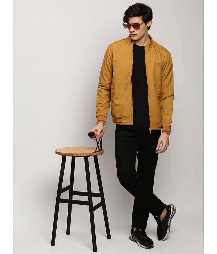Showoff Nylon Men's Windcheater Jacket - Mustard ( Pack of 1 ) view 5