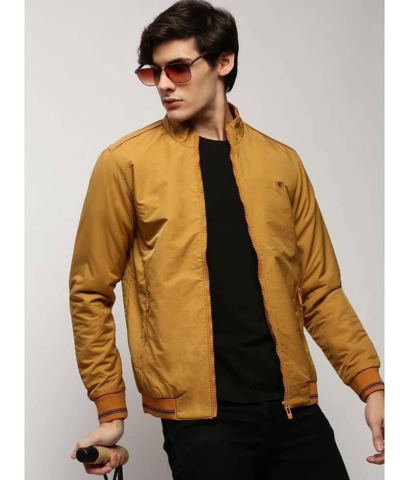 Showoff Nylon Men's Windcheater Jacket - Mustard ( Pack of 1 ) view 6