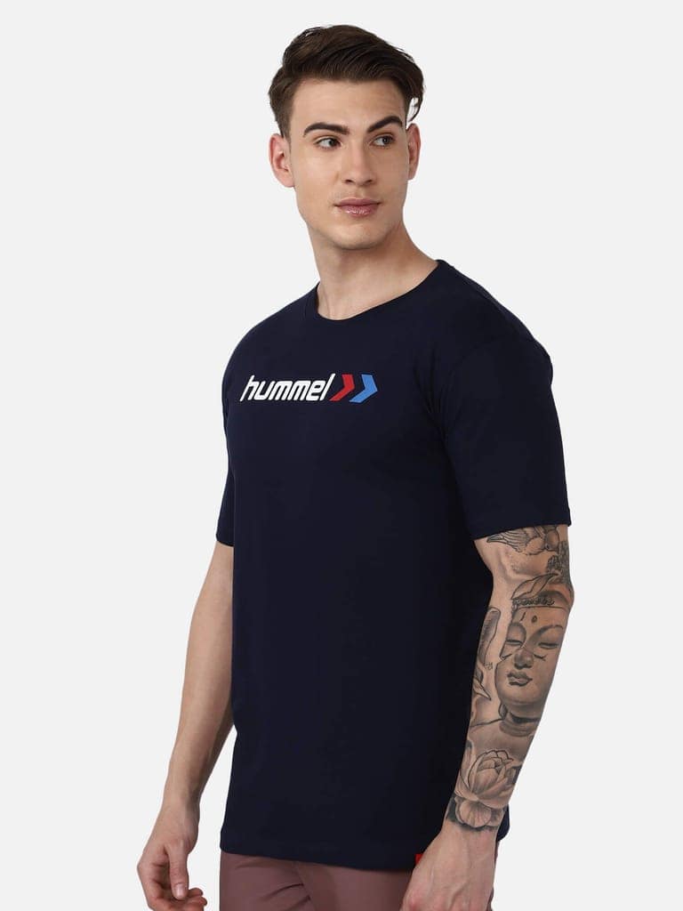 Ombi Round Neck Cotton Rich Half Sleeve Solid Regular fit Cottonpoly T-shirt for Men Comfortable soft Breathable Fabric Stretchable for Everyday Use Ideal for Casualwear view 3