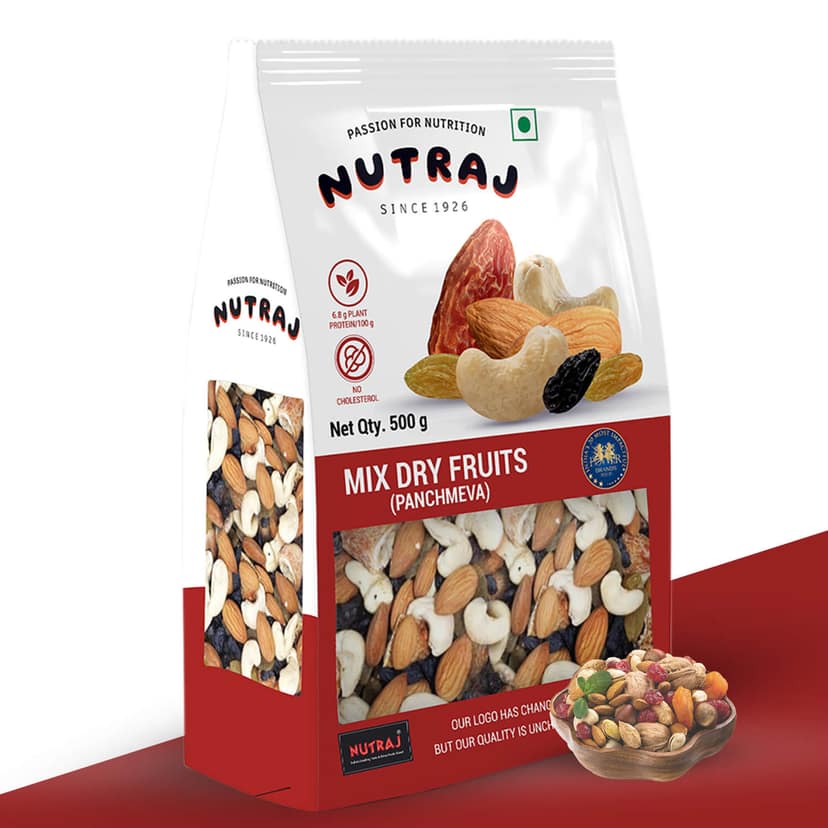 Panchmeva (पंचमेवा) Nutraj Mix Dry Fruits Panchmeva 500gm view 3