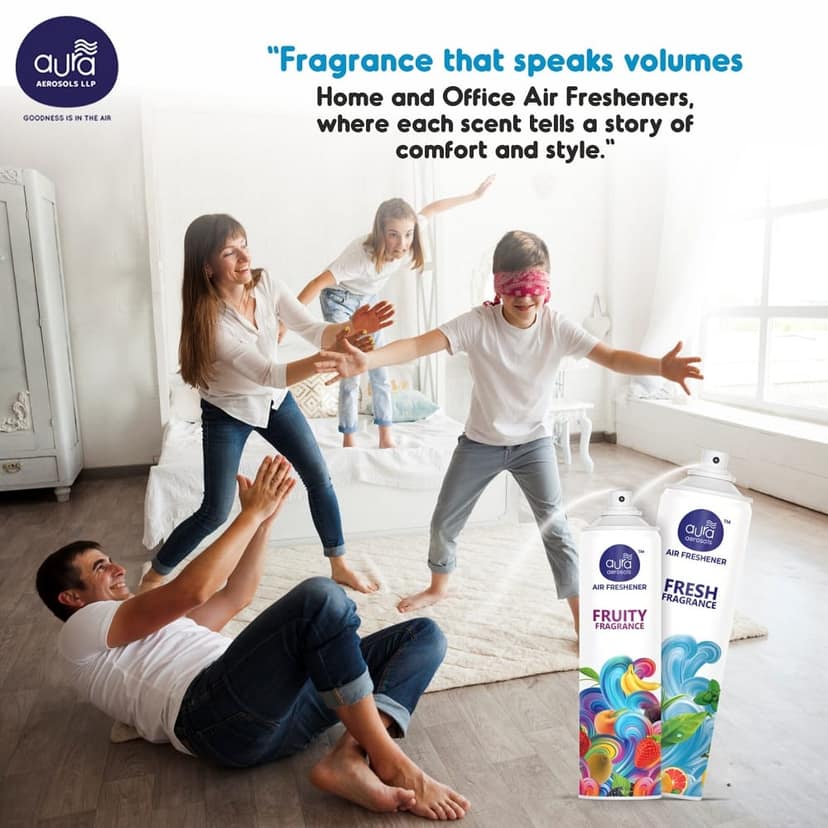 Aura Aerosols Air Freshener 300 ml (Pack of 2) - Mint & Midnight view 3