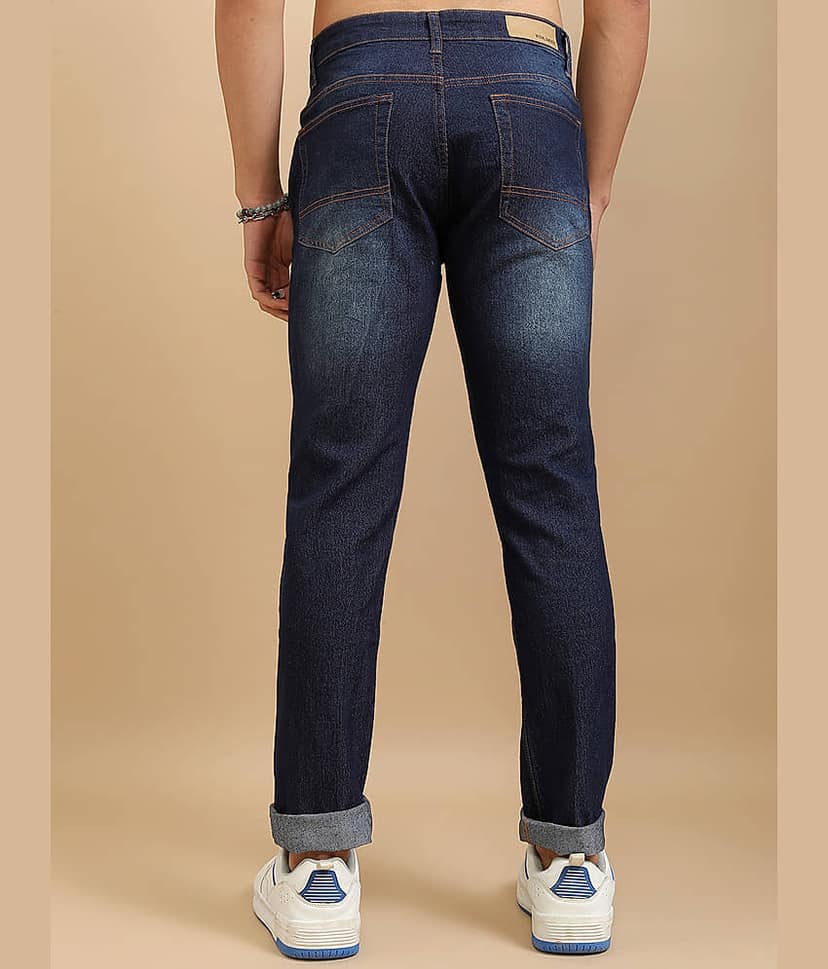 Highlander Slim Fit Solid Men's Jeans - Dark Blue ( Pack of 1 ) view 3