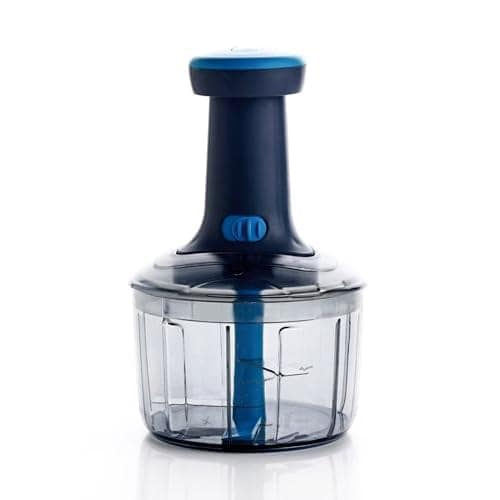 Ganesh Manual Hand Press Bingo Push Chopper with 3 Blades for Effortless Chopping Vegetables & Fruits (Assorted, 725 ml, Plastic) view 2