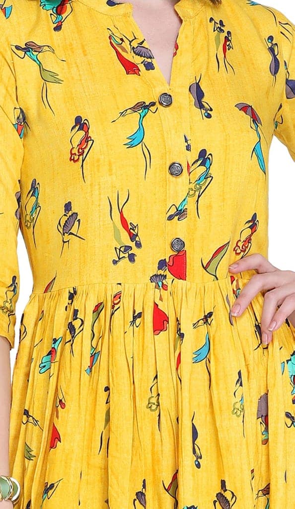 SHOPPING QUEEN Women Rayon Anarkali Kurta view 5