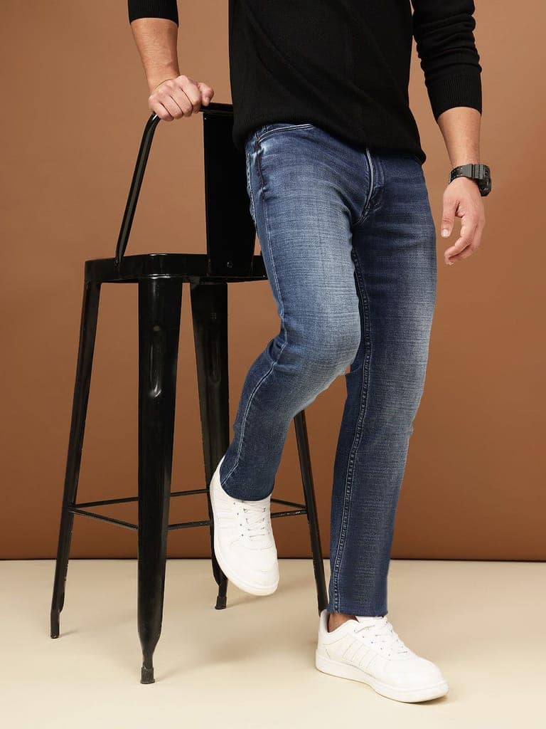 Richlook Men Mid-Blue Slim Fit Jeans view 5