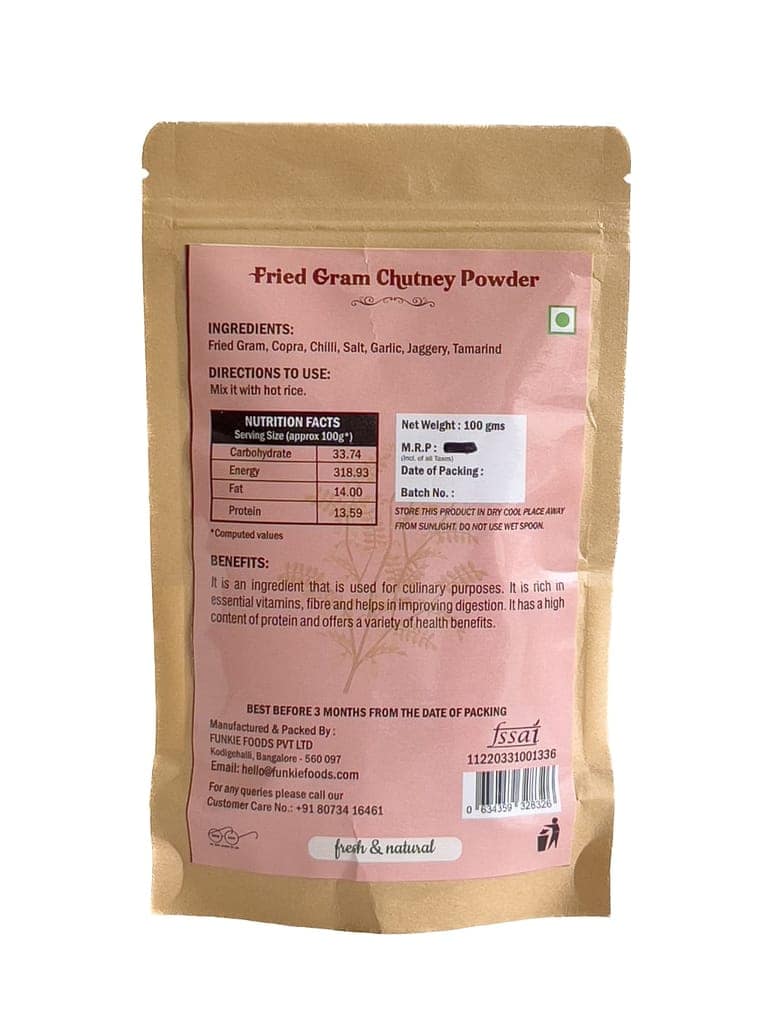 Jag and Chill Fried Gram Chutney Powder - 100g view 2