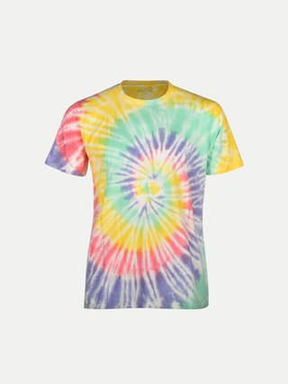 Men Multicolor Tie and Dye Cotton Crew Neck T-Shirt