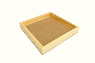 DEVESHA DIY Wooden Serving Tray - 10 × 10 Inch (Without Handle) | Wooden Tray for Art, Craft, Decoupage & Decoration