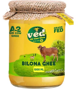 VED A2 Premium A2 Gir Cow Cultured Ghee I Bilona Method I Curd-Churned Ghee 1000 mL