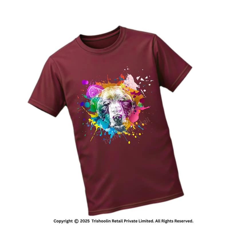 Trishoolin T-Shirt Design 10274MB | Regular Fit | Crew Neck / Round Neck Half Sleeve | Pack of 1 view 2