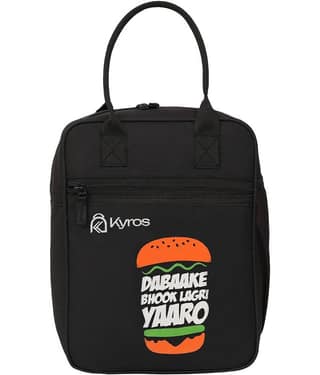 Kyros Black Polyester Lunch Bag Pack of 1