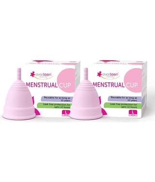 Everteen Silicone Reusable Menstrual Cup Large ( Pack of 2 )