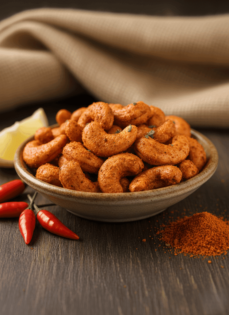 Maa Roots Peri Peri Cashews 200g | Peri Peri Style Flavoured Konkan Cashews | Premium Whole Kaju | Bold, Tangy & Spicy Gourmet Snack view 3