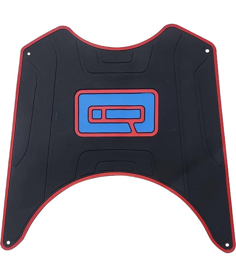 AUTOXYGEN Anti skid Scooter/Scooty Foot Mat Rubber Floor Mat Accessories for IQube (Black, Blue & Red)
