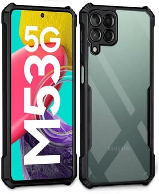 PLUGTECH Slim Shockproof Case | Matte Black Soft | Drop Protection | Precise Cutouts | Premium Mobile Cover for Samsung Galaxy M53 5G