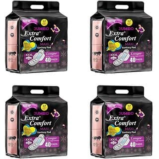 jumbo Extra Comfort Maxi | New Of Advance Gel Technology Overnight Protection Sanitary Pads Bamboo Duvet Cover (160 Piece) (PACK OF 4) view 2