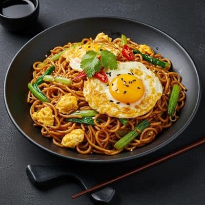 Egg Hakka Noodles