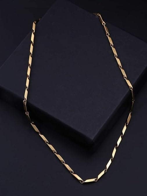 Lovemi Movements Exclusive Blade Design Necklace Chain Stainless Steel Chain Style For Men Boys Men's Bracelets 8.5 Inches PRNT view 2