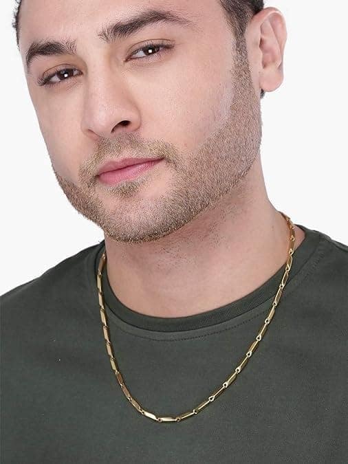 Lovemi Movements Exclusive Blade Design Necklace Chain Stainless Steel Chain Style For Men Boys Men's Bracelets 8.5 Inches PRNT view 4