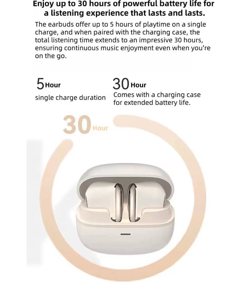 Life Like Bluetooth Earbuds With Mic In Ear TWS Beige view 2