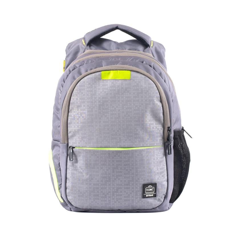 MYBAE 20L Grey Laptop Backpack for Men & Women | 4 Compartments, Padded Shoulder Straps, Water Resistant | School, College, Office & Travel Bag | Fits 15.6 Inch Laptop | Stylish, Lightweight