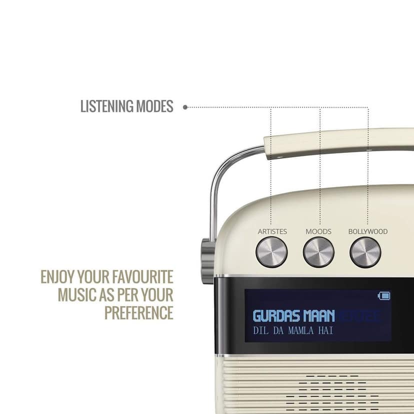 Saregama Carvaan Punjabi - Portable Music Player with 5000 Preloaded Songs, FM/BT/AUX view 8