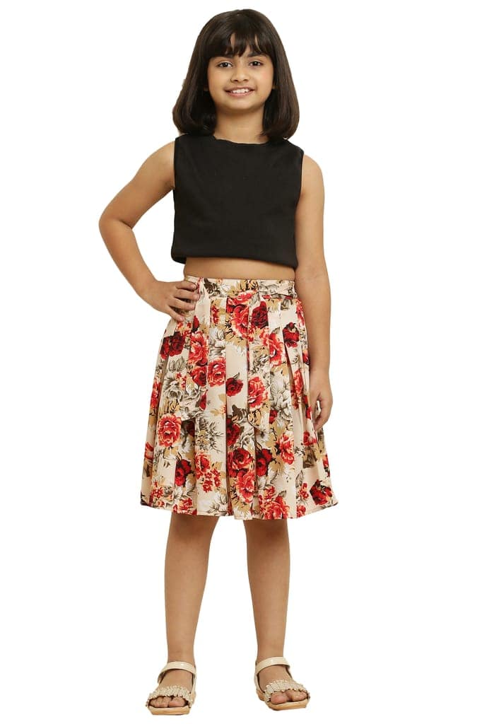 Tinkle Trendy Cream Skirt For Girls. view 4