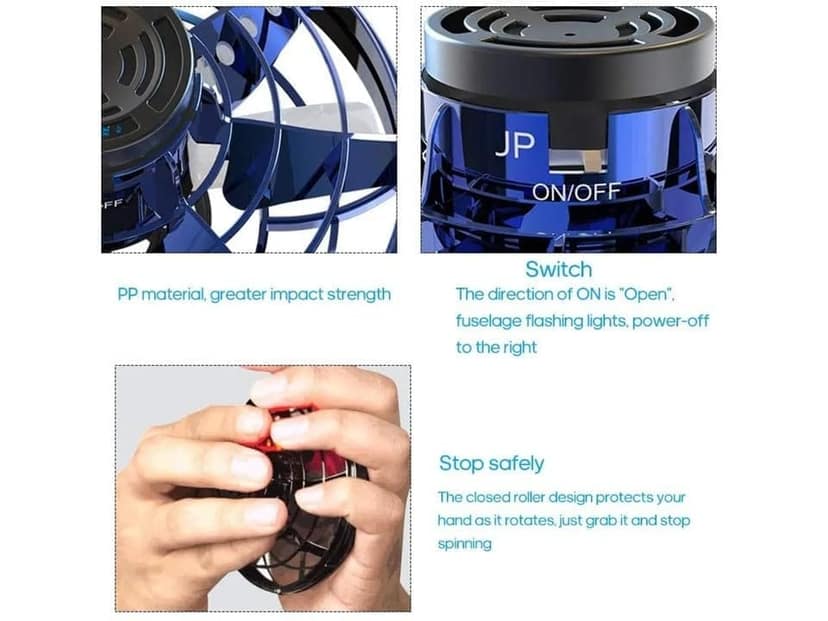 Fingertip Upgrade Flight Gyro Flying Spinner Decompression Toy for Kids Adults Hand Operated UFO Fly Spinner Led Light Outdoor Fun Game USB Rechargeable Pack of 1 view 9