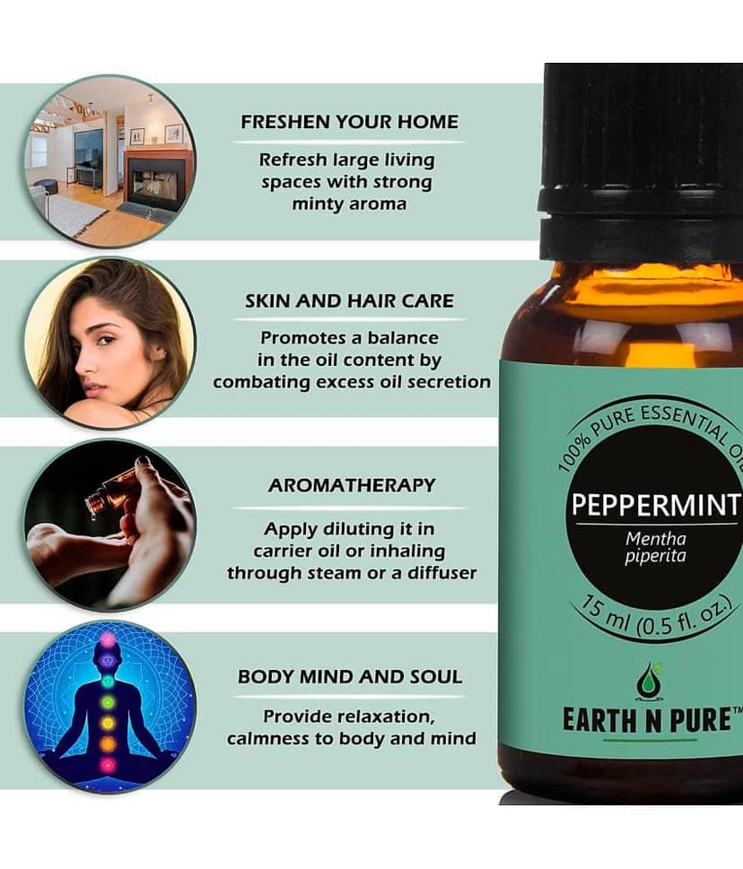 Earth N Pure - Peppermint Essential Oil 15 mL ( Pack of 1 ) view 2