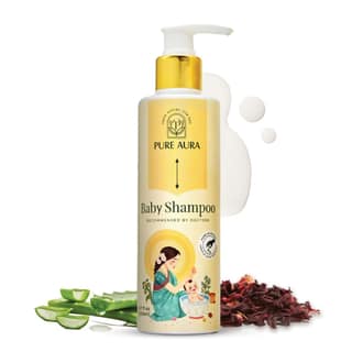 Pure Aura Baby Shampoo 100ml | Infused with 10 Ayurvedic Natural Herbs | Paraben-Free, Chemical-Free | Gentle & Nourishing for Baby's Hair & Scalp | Safe for Newborns & Kids | Doctors Recommended (Pack 0f 1)