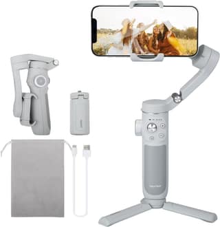 FEIYU TECH VB 4SE Gimbal Stabilizer for Smartphone,Foldable Phone for Video Recording,Gesture Control,Fit iPhone &Android,One-Key Vertical Shot for YouTube,Tiktok,Vlog,Live Stream,Max 0.69Lb,White