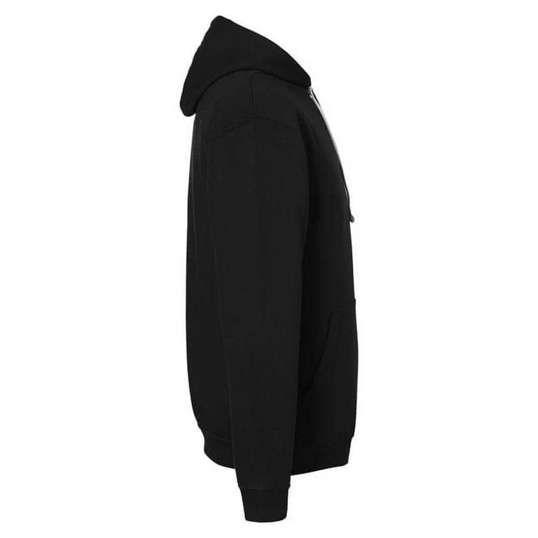 Black Plain Hoodie view 3
