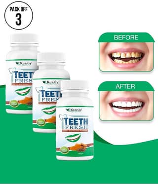 KURAIY Pearl Teeth Whitening Powder Teeth Brightening Oral Plaque Stains 100g Pack of 3