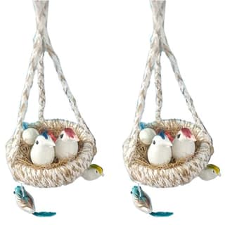 Bird Nest for Jute Hanging Jhumar set of 2 | Chidiyan Ka Ghosla | Home&Decor | Outdoor |