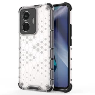 Faircost Hybrid Shockproof Back Cover for Vivo T1 44W/Z6 44W Hard Outside Soft Inside- (Polycabonate::Transparent)