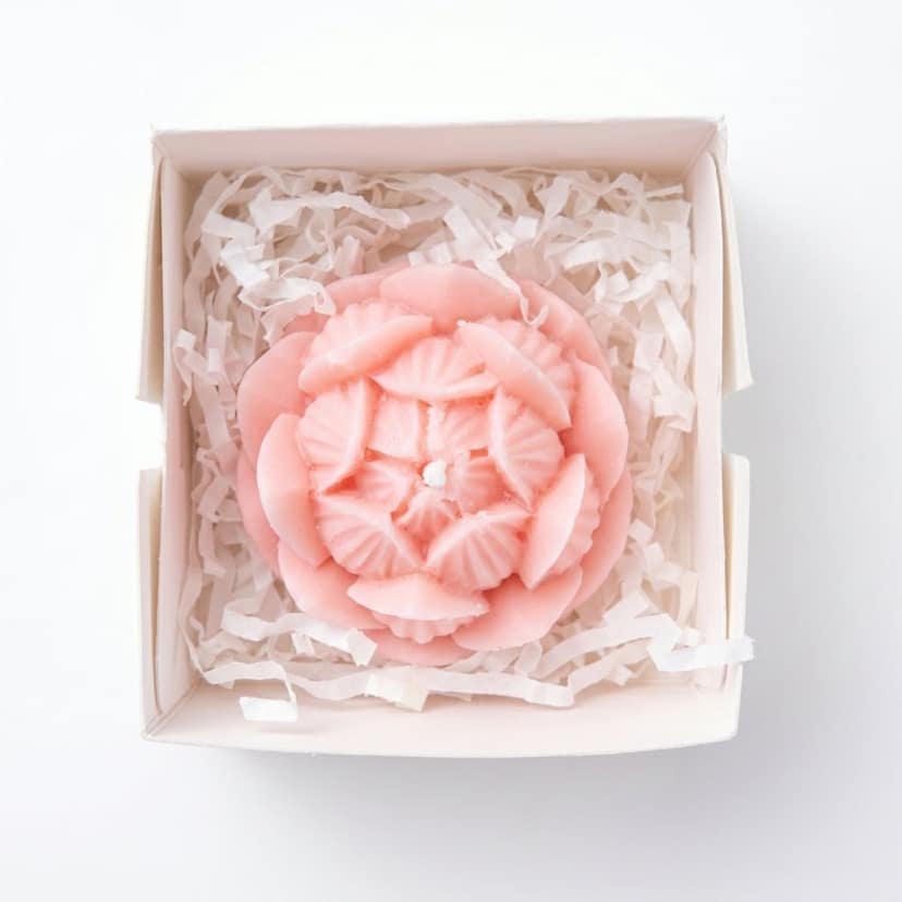 Small Pink Lotus Soy Candle – Japanese Cherry Blossom Fragrance view 2