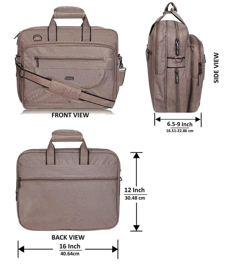 LOREM Faux Leather 28L Laptop Messenger Bag For Men view 3