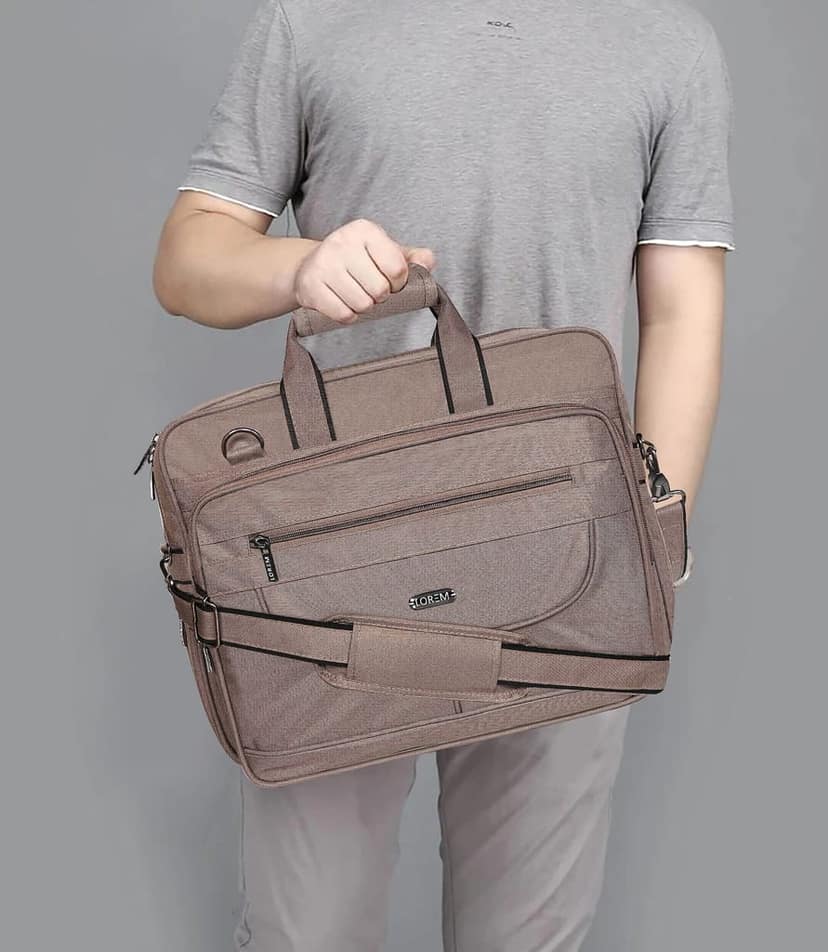 LOREM Faux Leather 28L Laptop Messenger Bag For Men view 7