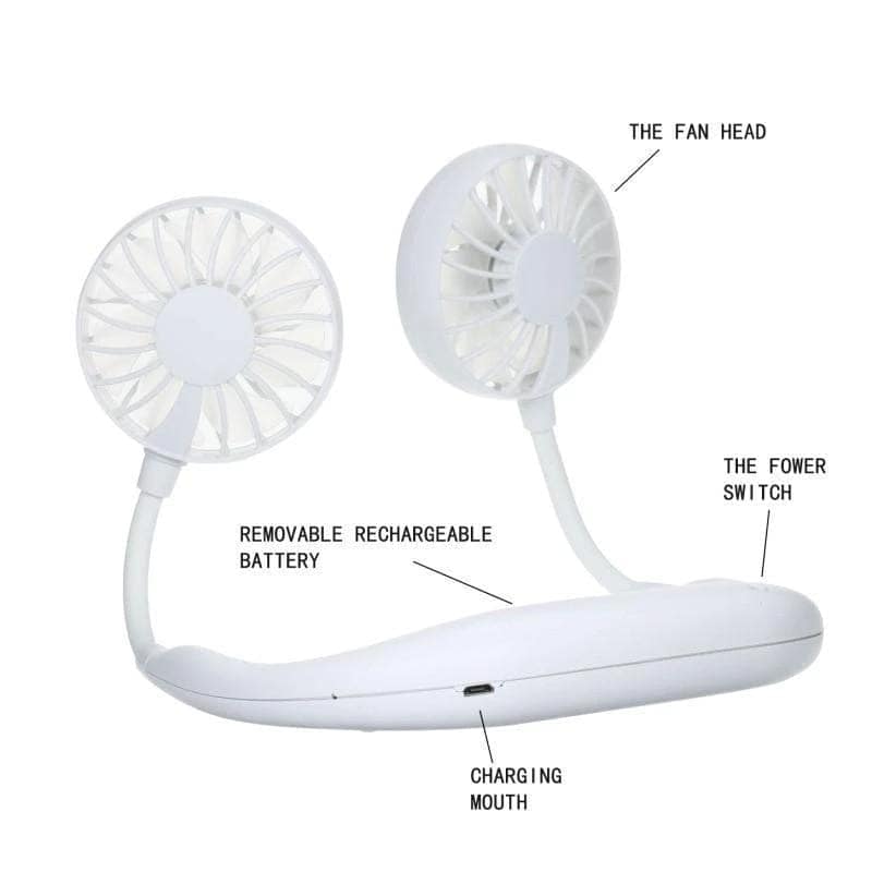 Hands-Free Wearable Neckband Fan view 2