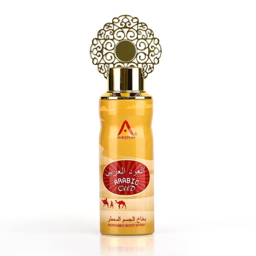 Ameerah Arabic Oud Long Lasting Perfumed Deodorant Spray - For Men & Women (200 ml)