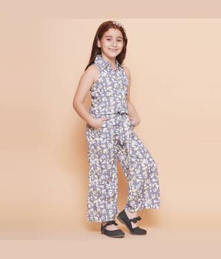 Arshia Fashions Pack of 1 Girls Crepe Top With Palazzo ( Pink )