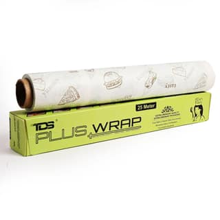 TDS PLUS WRAP 25 Meter Aluminium Foil Paper Wrap for Kitchen, Food Packing, Cooking, Baking Keeps Food Warm, Fresh, Hygienic