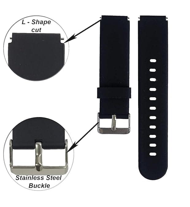 19mm Silicone Strap Compatible with Noise Colorfit Pro 2, Boat Storm Smart Watch & Watches with 19mm Lugs Compatible view 3