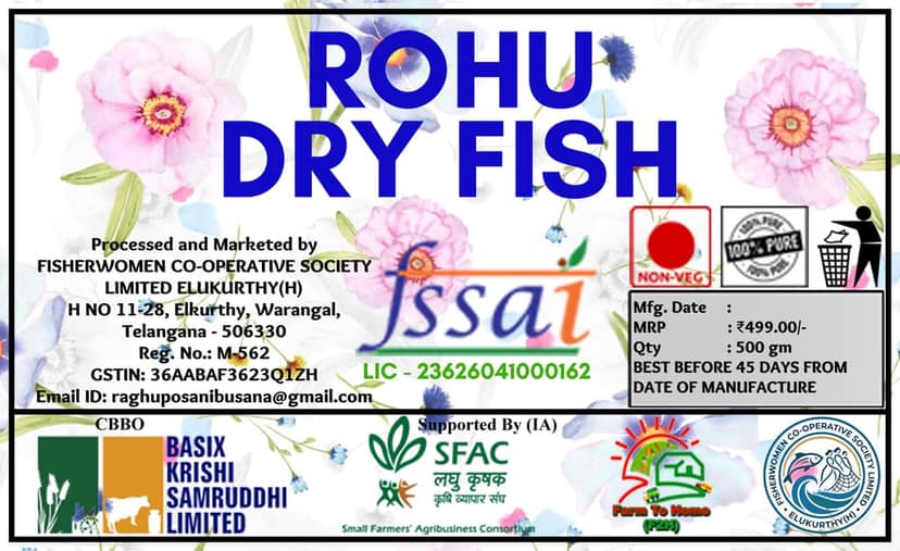 Fisherwomen Co-operative Society Rohu Dry Fish 500g view 3