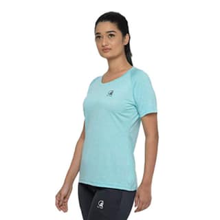 Yoni Mudra Women's Quick-Dry Raglan Half Sleeves Gym T-Shirt