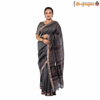 HANDLOOM MAHESHWARI SILK SAREE WITH BLOUSE (SKU - 3I0101170522, SAREEE-1063)
