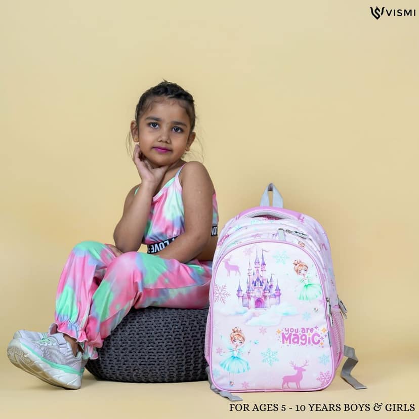 VISMIINTREND School Backpack Bags for Kids | School Bags | Water Resistant | Casual | Picnic | Travel | 5 to 10 Years School Backpack | Bag for Boys | Girls view 3