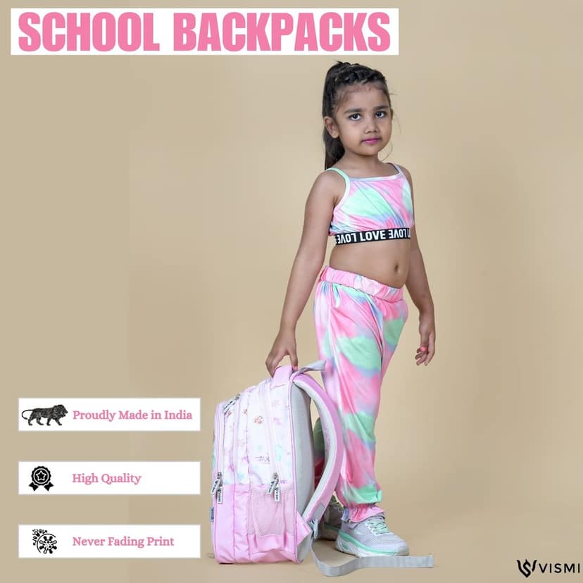 VISMIINTREND School Backpack Bags for Kids | School Bags | Water Resistant | Casual | Picnic | Travel | 5 to 10 Years School Backpack | Bag for Boys | Girls view 4